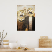 Rage Gesicht Meme Gesicht Comic klassische Malerei Poster (Küche)