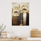 Rage Gesicht Meme Gesicht Comic klassische Malerei Poster (Küche)