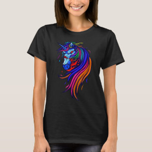 Rage Horse Horror Halloween Frische Tierkunst T-Shirt