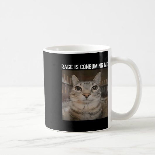 Rage konsumiert mich Meme Cat Meme merkwürdig spez Kaffeetasse (Rechts)