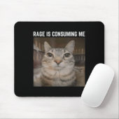 Rage konsumiert mich Meme Cat Meme merkwürdig spez Mousepad (Mit Mouse)