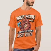 Rage Mode Maxed - Pixel Art Komodo Dragon Warrior T-Shirt (Vorderseite)