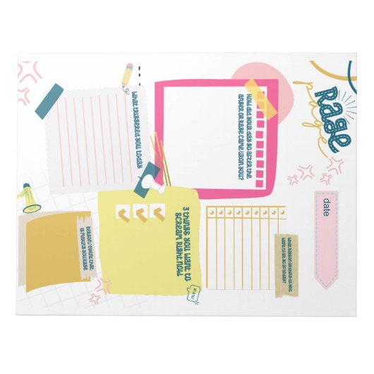 Rage Page Notepad für Trauer und Wut Notizblock (Vorderseite)