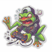 Rage-Quit-Gamer-Frosch-Aufkleber Aufkleber (Vorderseite)