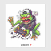 Rage-Quit-Gamer-Frosch-Aufkleber Aufkleber (Blatt)