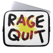 Rage Quit Laptopschutzhülle (Vorderseite)