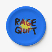 Rage Quit Pappteller (Vorderseite)