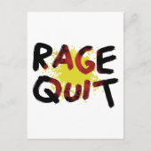 Rage Quit Postkarte (Vorderseite)