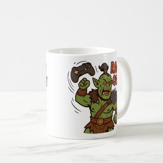 Rage Quit Tasse D&D Barbarian Funny Geschenk (VorderseiteRechts)