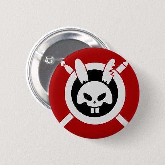 Rage Rabbit-Logo Button (Vorne & Hinten)