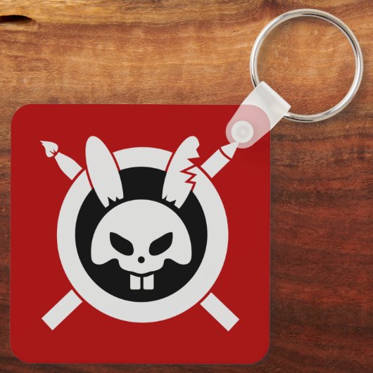 Rage Rabbit-Logo Schlüsselanhänger (Rückseite)