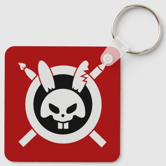 Rage Rabbit-Logo Schlüsselanhänger (Rückseite)