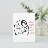 Rage Troll Postkarte (Stehend Vorderseite)