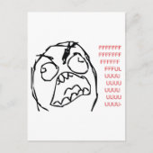 Rage Troll Postkarte (Vorderseite)