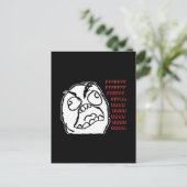 Rage Typ fuuu fuuuuu Postkarte (Stehend Vorderseite)