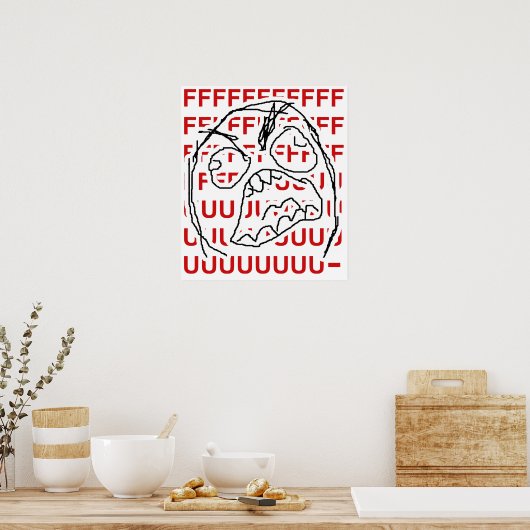 Rage Typ Poster (Küche)