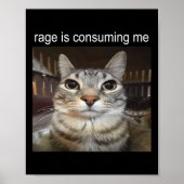 Rage verzehrt mich Albern, wenn ich Cat Meme stehe Poster (Vorne)