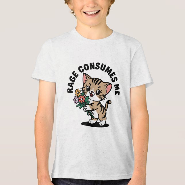 Rage verzehrt mich Tri-Blend shirt (Vorderseite)