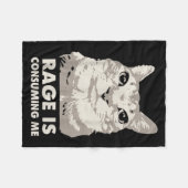 Rage verzehrt mich wütend Cat Meme Sarcasm Funny Fleecedecke (Vorderseite (Horizontal))