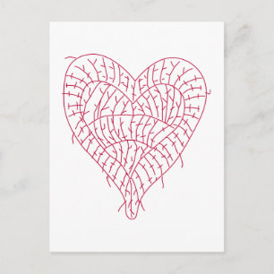 Raged Heart White Postkarte