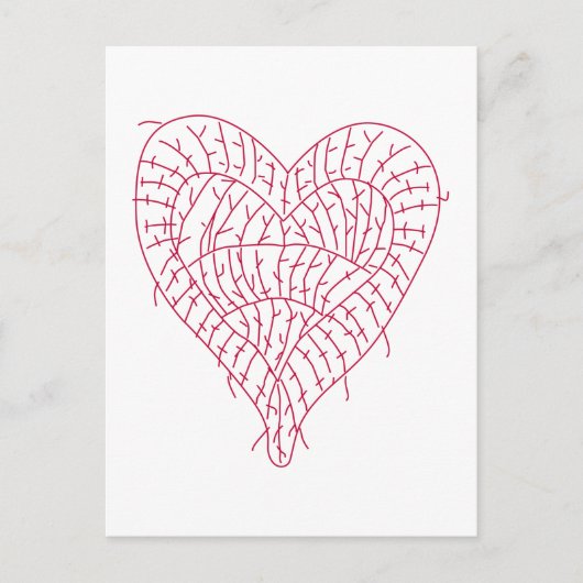 Raged Heart White Postkarte (Vorderseite)