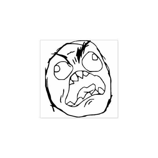 Rageface Gummistempel (Prägung)