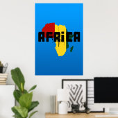 Ragga Africa Reggae Style Map of Africa Poster (Heimbüro)