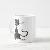 Ragged Evil Black Cat Kaffeetasse (Vorderseite Links)
