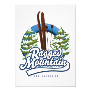 Ragged Mountain - New Hampshire-Logo Fotodruck