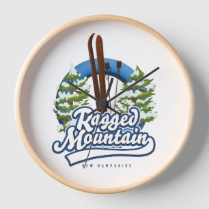 Ragged Mountain New Hampshire Skilogo Uhr