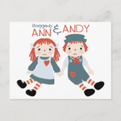 Raggedy Ann & Andy Postkarte (Vorderseite)