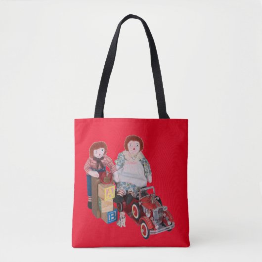 Raggedy Ann & Andy Puppen mit Spielzeug Tasche (Vorderseite)