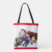 Raggedy Ann & Andy Puppen mit Spielzeug Tasche (Rückseite)