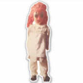 Raggedy Ann / Annabelle Custom-Cut Vinyl Sticker (Vorderseite)