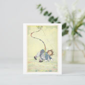 Raggedy Ann auf einer Drachenblende 1918 Postkarte (Stehend Vorderseite)