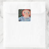 Raggedy Ann Doll 1 Quadratischer Aufkleber (Tasche)