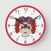 Raggedy Ann Face Personalisiert Runde Wanduhr (Vorderseite)