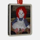 Raggedy Ann-Puppen-Verzierung Silbernes Ornament (Rechts)