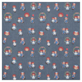 Raggedy Ann und Andy auf Blue Denim Stoff (Muster)