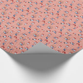 Raggedy Ann und Andy auf Red Gingham Geschenkpapier (Ecke)