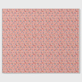 Raggedy Ann und Andy auf rotem Gingham Geschenkpapier (Flach)