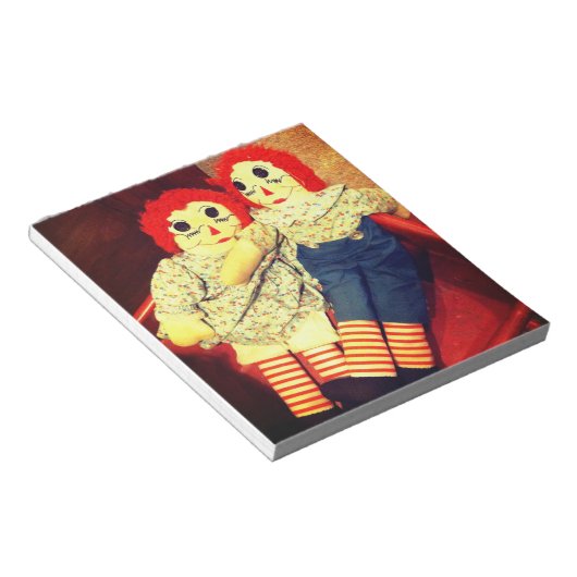 Raggedy Ann und Andy Doll Notizblock (angewinkelt)