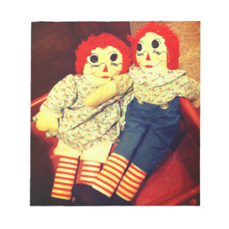 Raggedy Ann und Andy Doll Notizblock
