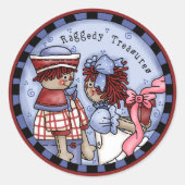 Raggedy Ann und Andy Treasures Runder Aufkleber (Vorderseite)