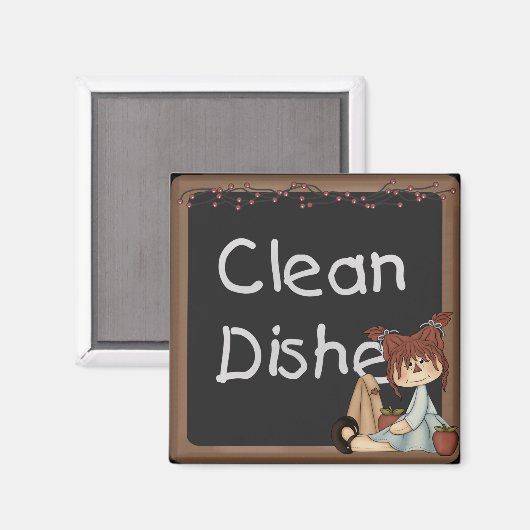 Raggedy Annie Apples Dishwasher Magnet (Vorderseite/Rückseite)