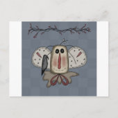 Raggedy Annie Doll mit Crow Postkarte (Vorderseite)