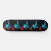 Raggedy Butterfly auf Rose 8 1/8" Skateboard Deck (Horizontal)