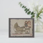 Raggedy Doll & Baby Buggy Postkarte (Stehend Vorderseite)