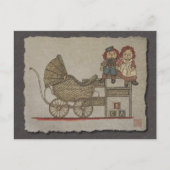 Raggedy Doll & Baby Buggy Postkarte (Vorderseite)