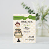 Raggedy Doll Mommy Baby Sprinkle Dusche Einladung (Stehend Vorderseite)